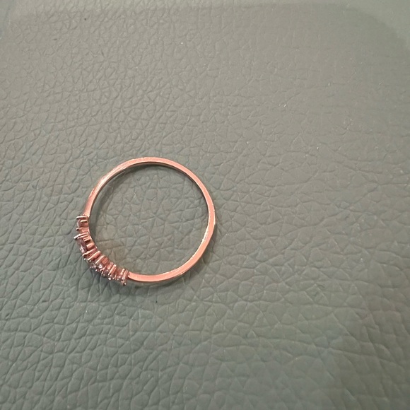 Rose Gold Ring with lab diamonds Size 7.25 - Picture 3 of 6